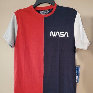 PACIFIC BLUE NASA MEN SHORT SLEEVE T-SHIRT - SIZE SMALL